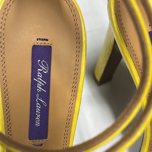 Ralph Lauren purple label woman’s Yellow High Heels size 38 made in Italy. - Picture 4 of 16